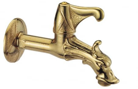 Robinet 1/2 de rinçage complet avec rosace et porte-tuyau