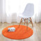 KiKom Einfarbiger Runde Teppich für Wohnzimmer Schlafzimmer Studie Hängen Korb Computer Stuhl Kind Teppich - 60 cm Orange
