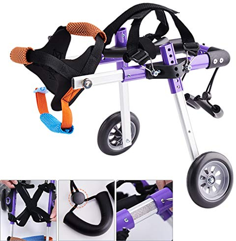 WRRAC-Duschhocker Mobilität Hund Rollstuhl Heckstütze Rollstuhl Behinderter Hundegehilfe Rollwagen Verstellbarer Rehabilitationswagen für das Hinterbein, einfach zu montieren