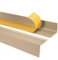 Profilo per bordi scale - Profilo angolare in PVC autoadesivo, Paraspigolo - Strisce antiscivolo per gradini - RGP 50x42mm, beige, 200cm