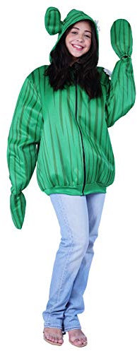 Erwachsene Damen Green Plant Kaktus Jacke mit Hut Cosplay Kostüm