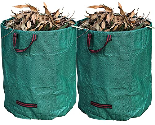 Artillen 2 X 272 l große Gartenabfallsäcke für Laubsäcke, Hofsack, 272 Liter, Laubsammler, Gartensäcke, strapazierfähig, wiederverwendbar (2 X 272 Liter)