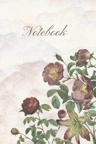 Vintage Flowers Notebook (Lined Diary Journal): 150 pages