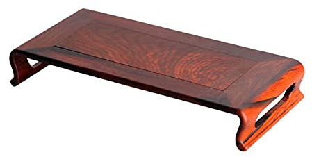 Liudan Vase Podest Stand Buddha-Statue-Base rechteckige Bildlauf-Teekanne-Base-Vase-Basis-Holz-lila Lehm-Topf-Basis-Dekorationshalterbasis Bonsai-Basis (Color : B)