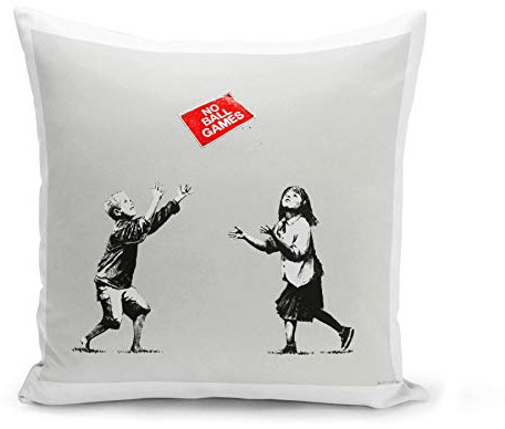 Fabulous Kissen Kissenbezug 40x40 cm Banksy No Ball Games Kind