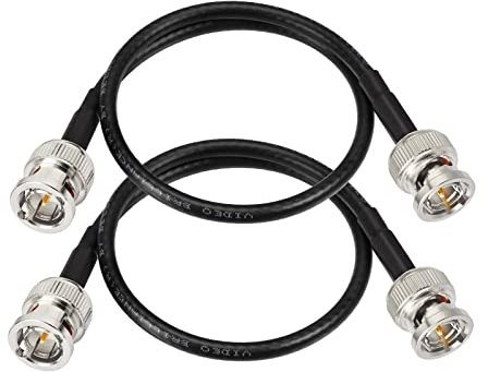 Superbat Câble SDI 30cm 3G/6G/HD Câble Belden 1855A 75ohm BNC Mâle à Mâle pour HD-SDI/3G-SDI/4K Caméra(Droit,2 Pièces)