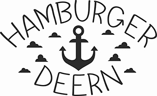 WB wohn trends Auto-Aufkleber, Hamburger Deern, Hamburg Anker, schwarz, 15cm breit, Farbe und Größe wählbar, KFZ-Sticker LKW Spruch