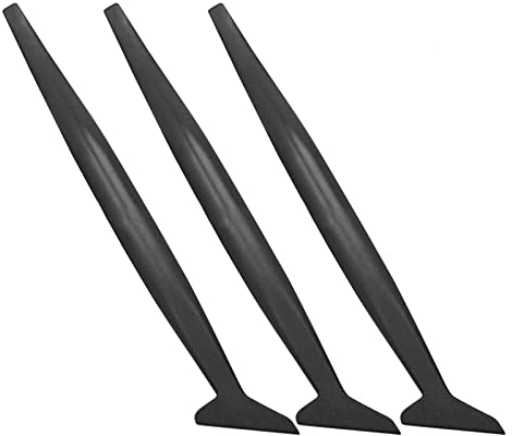 MOMOTOU Micro-Rakel Set 3-teiliges Fahrzeugaufkleber-Vinylverpackungswerkzeug mit unterschiedlicher Härte Flexibler, konturierter Schaber zum Füllen von Nähten (3pcs Black)