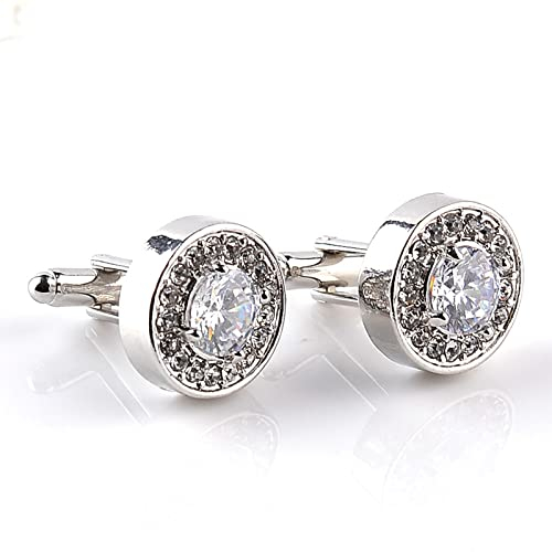 Manschettenknöpfe Legierungs Diamant Manschettenknöpfe Herrenhemd Der Männer Weiß