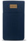Kuratist Handy-Tasche 'AHOI' - Universell kompatibel (z.B. iPhone 16/15/14/13 Plus/Pro Max) - Handgefertigt aus Baumwoll-Canvas - Mit Schutzklappe - Indigo-Blau