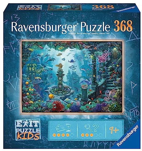 Ravensburger EXIT Puzzle Kids - 13394 Im Unterwasserreich - 368 Teile Puzzle für Kinder ab 9 Jahren, Kinderpuzzle