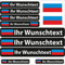 INDIGOS UG Fahrrad Aufkleber Russland - 13 Fahnenaufkleber glatt - Sticker selbst gestalten - Fahrrad - Auto - Motorrad - Namensaufkleber wasserfest personalisiert - Wunschtext