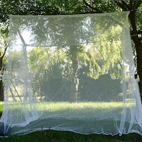 Outdoor Moskitonetz, 180x200x200cm Weißes Reise Moskitonetz für Innen und Außen, Zuhause Moskitonetz für Doppelbett Einzelbett Klappbetten und Babybetten