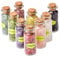 EnMart 9PCS Crystal Gemstone Bottles Set, Healing Crystal Tumbled Stones Collection Kit, Mini Natural DIY Craft Quartz Gravel Wishing Bottle for Yoga, Reiki, Healing, Meditation, Chakra Balance