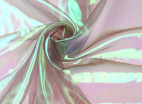 Organzastoff zum Nähen Meterware, 300cm x 150cm Bunte Glitzer Organza Tüllstoff Tüll Dekostoff zum DIY Basteln Bekleidung Tüllrock Gardine Schals Vorhänge Tischdecken Hochzeit Party Deko,Kaffee
