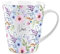 Nan Gift Mug - Blue and Purple Floral Design Small Latte Mug - Ceramic White Tea/Coffee Present Gift