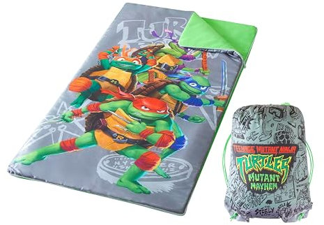 Nickelodeon Teenage Mutant Ninja Turtles Mutant Mayhem 2-teilige Tragetasche mit Kordelzug, 76,2 x 137,2 cm