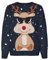 VERO MODA Damen Weihnachts Strick-Pullover VMNew Tinsel Rentier Weihnachten 10309503 Navy Blazer Artwork L
