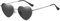 WDZAYXC Polarisierte Herz geformte Sonnenbrille für Damen Vintage Metallrahmen Nette Gläser für Party und Festival(Silber/Grau)