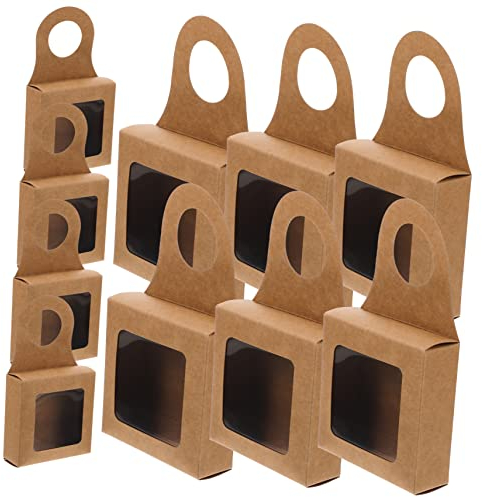 DEARMAMY 25pièces Boîte à Vin Décorative avec Fenêtre De Carton pour Et Snacks Idéale pour Anniversaires Mariages Et Événements Spéciaux