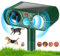 Ultrasonic Solar Cat Repellent, Animal Repellent for Gardens Mole Cat Deterrent with LED Flash Light, Cats Scarers for Gardens Outdoor IPX4 Waterproof for Garden Yard Bird fox