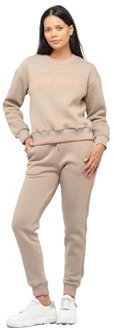 TOMBARRON Damen Lässiger Trainingsanzug mit „Fashion“-Print