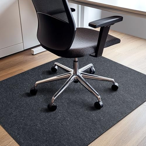 COSYLAND Bodenschutzmatte Bürostuhl 90 × 120cm - Schreibtischstuhl Unterlage - Bürostuhl Unterlage - Bodenschutzmatte - Bodenmatte Bürostuhl - Unterlage Schreibtischstuhl (Grau)