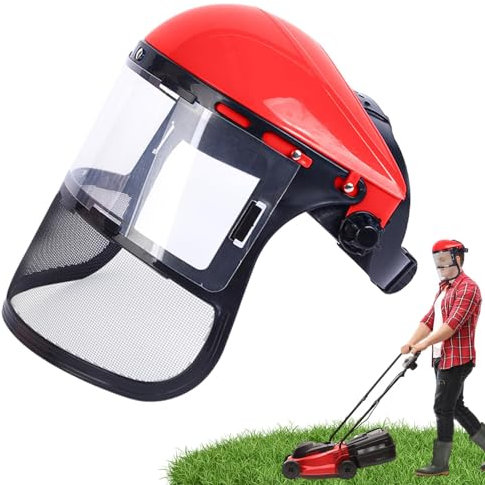 Strimming Logging Helmet With Safety Face Shield, Chainsaw Visor Guard, Forestry Hat for Gardening and Lawn Protection