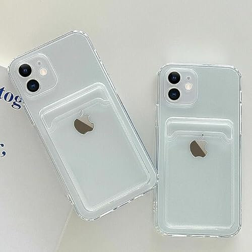 SFthingsss Compatible with iPhone 16 Plus Shockproof Wallet Case for iPhone 16 Plus with Card Holder Protective Phone Case Rubber Bumper Cover for iPhone 16 Plus Card Holder Slot Case Clear