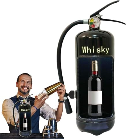 Wine Case, Fire Extinguisher, Wine Holder, Fire Extinguisher Bar, Wine Storage Holder, Creative Iron Whiskey, Coffee Storage Box, Bar for Christmas Souvenir