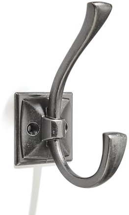 khtumeware Kleiderhaken im antiken Design, 5 Stück, matt, antikes Nickel, Kleiderhaken, Handtuchhaken für Eingang, Schuhschrank, Kleiderschrank, Badezimmer, Schlafzimmer, Möbelbeschläge