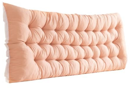 Reading Pillows for Sitting in Bed Adult Back Rest Pillow for Sitting in Bed Tie Straps, Soft Fabric Backrest Bolster Pillow Support Positioning Bed Sofa Rest Reading Pillow(Rose,100 * 50 * 5cm)