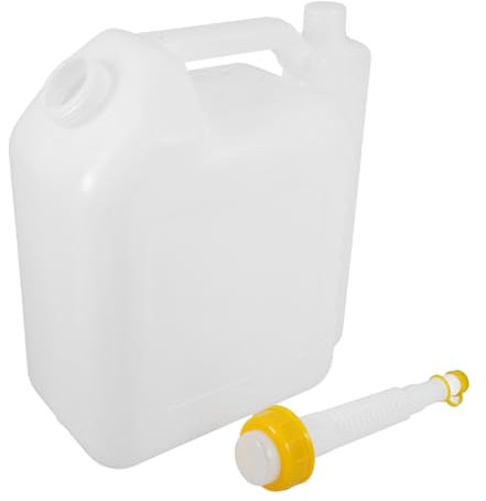 POPETPOP 4l Engine Oil Mixing Bottle Oil Filler Pipe for 2 Stroke Engines, Graduated Petrol Mixing Container Suitable for Chainsaw, Brush Cutter, and Strimmer