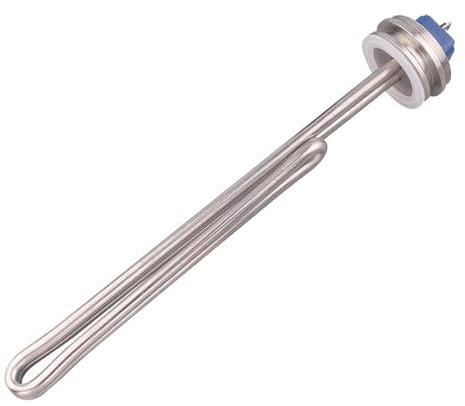 VYUHAksZ 1.5 inch Tri-clamp Water Heating Element Immersion Heater with SUS Cover Liquid Heater for Brewing 240v 2.5kw to 5.5kw(Heater,BLACK COVER_3.5KW L280MM)