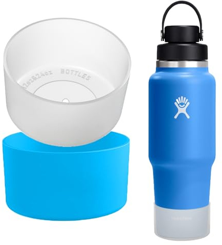 OAWEEN 2 pcs Silicone Boot for Hydro Flask 40oz 32oz Anti-Scratch Protective Sleeve for Hydroflask 24oz 20oz 28oz Water Bottles & Tumblers, Anti-Slip Bottom Cover for Travel & Outdoor Use Accessories