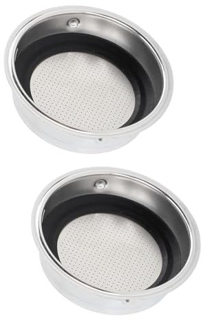 KIMISS 51mm Filter Basket, Suitable for Delonghi Coffee Machine Italian Semi Automatic Basket, Compatible Machine, Stainless Reusable Filters Handle Powder Bowl Spare Parts Stainless