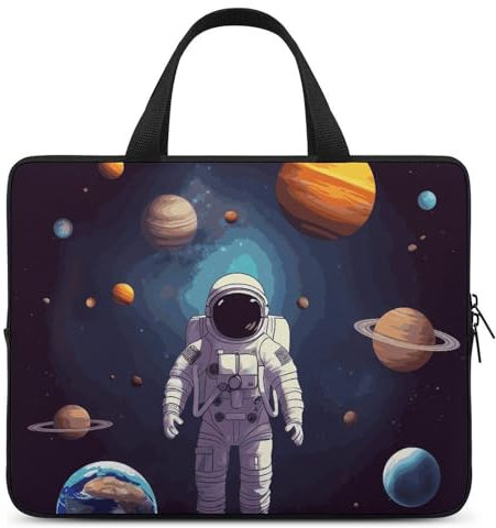 Housse de protection pour ordinateur portable 33 cm Motif planètes du système solaire Astronaute