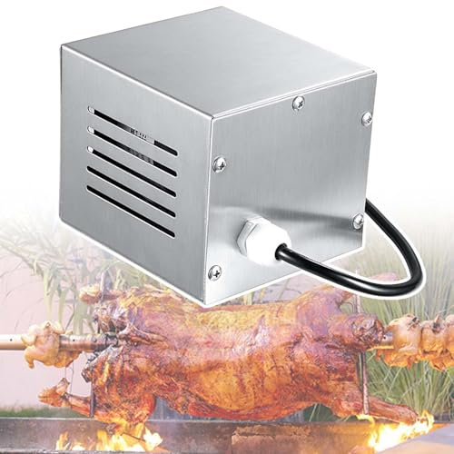 vnmudzeo Motore Elettrico per Girarrosto per Barbecue, da 80 A 160 kg, Motore in Acciaio Inox per Arrosti di Pollo E Maiale, da 25 W A 40 W,80-100KG