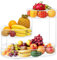 JF HOME BLISS 3-Tier Metal Fruit Basket Large Countertop Fruit & Vegetable Storage Stand for Kitchen Dining Table Space-Saving Organizer for Apples Bananas Onions Snacks Bread (White)