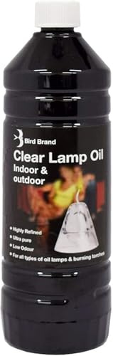1 Litre, Clear Lamp Oil Liquid, Clean Burning Smokeless Fuel for Indoor & Outdoor Use, Odourless Paraffin Oil for Oil Lamps, Lanterns, Garden Torches & Tabletop Heaters