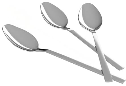 AGYO Bond Lucido – Set 3 Cucchiai da Tavola 21 cm in Acciaio Inossidabile 18/10, Finitura Specchio, Manico Ergonomico, Antiruggine, Lavabili in Lavastoviglie