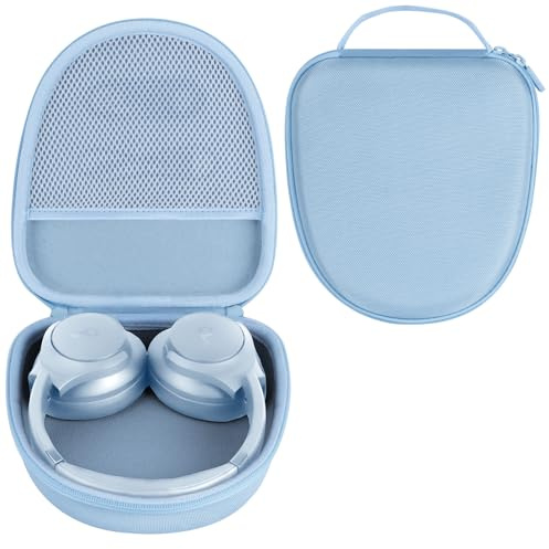 RIYADAone Hard Case Compatible with Soundcore by Anker Q20i/Q45/Q20+/Q30/Q20 Over Ear Headphones (Light blue)