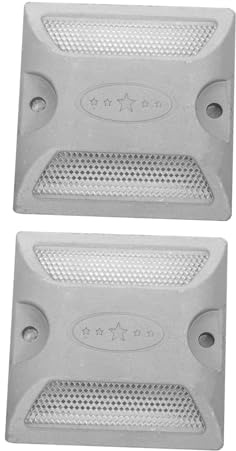 POPETPOP 2 pièces Marqueurs Réfléchissants de Chaussée Signalisation de Sécurité Routière Haute Visibilité pour Allées Routes Privées Pistes Cyclables et Parkings Piquets Réfléchissants