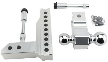 Greensen Verstellbare Anhängerkupplung, 2 & 2-5/16 Hochfeste Aluminiumlegierung Anhängerkupplung mit 7-Loch-Höhenverstellung für LKW Anhänger & Landmaschinen