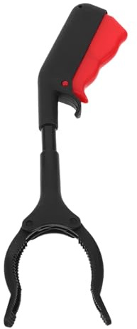 Garneck Ergonomic Reacher Tool with Long Handle for Seniors and Pregnant Women, Heavy Duty Plastic Grabber for Outdoor Litter Picking and Campsite Maintenance, Silver Colour