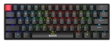 MARVO Scorpion Kg933g Saber 61 Kabelgebundene mechanische RGB-Tastatur, 60 % UK-Layout, Gaming-Tastatur
