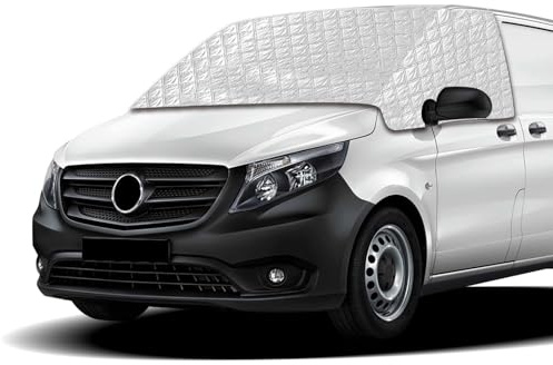 Frontscheibenabdeckung für Mercedes-Benz Vito & V-Klasse (W447, 2014-2026) | Passend für Marco Polo & EQV | 4-Jahreszeiten Sonnenschutz & Frostschutz | Hitzeschutz, Eis- & UV-Schutz