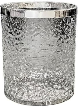 poubelles Poubelle Ronde Transparente avec Anneau de Pression plaqué, Corbeille à déchets Moderne en Plastique for Salon, Chambre et Bureau Poubelle de Cuisine(Transparent)