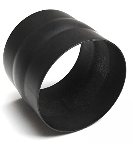 raik Rauchrohr/Ofenrohr-Adapter 160 mm Durchmesser Stahlblech Schwarz SH146-160-sw