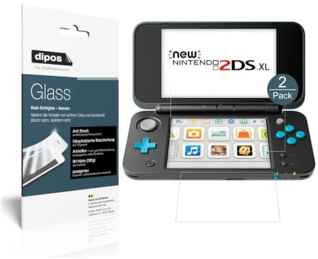 dipos 2x Displayschutzfolie 9H matt für Nintendo 2DS XL | Antireflex, entspiegelnd, bricht und splittert nicht, kein Echtglas, Anti-Shock, kratzfest, blasenfrei, selbstklebend